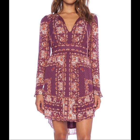 Free People Dresses & Skirts - Free People Sz M Printed Peasant Dress EUC